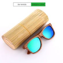 Load image into Gallery viewer, New 100% Real Zebra Wood Sunglasses Polarized Handmade Bamboo