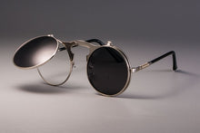 Load image into Gallery viewer, Retro Round Cover Sunglasses Men Women Metal Two Double Lenses